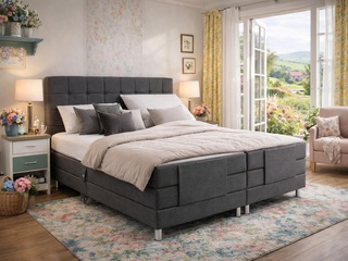 Elektrische boxspringcombinatie, M-Ray, Arizona, Antraciet